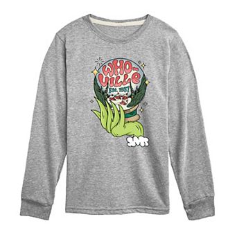 Boys 8-20 Dr. Seuss The Grinch Who-Ville Globe Long Sleeve Graphic Tee