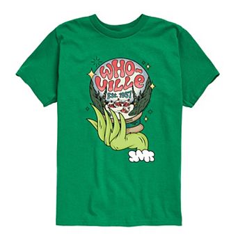 Boys 8-20 Dr. Seuss The Grinch Who-Ville Globe Graphic Tee