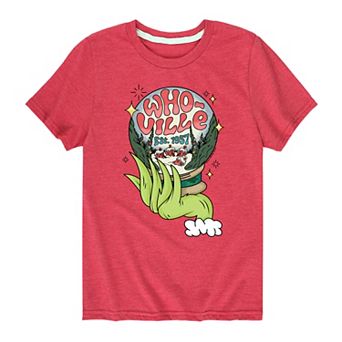 Boys 8-20 Dr. Seuss The Grinch Who-Ville Globe Graphic Tee