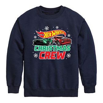 Boys 8-20 Hot Wheels Christmas Crew Fleece Sweatshirt