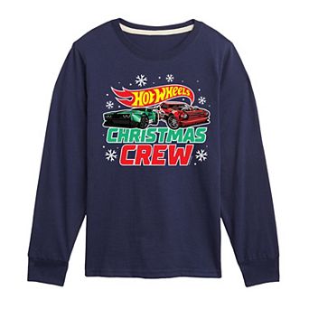 Boys 8-20 Hot Wheels Christmas Crew Long Sleeve Graphic Tee