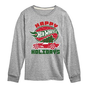 Boys 8-20 Hot Wheels Happy Holidays Long Sleeve Graphic Tee