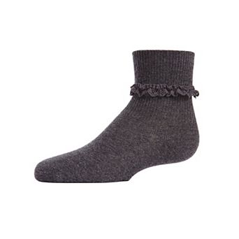 Girls Ruffle Eyelet Cotton Blend Anklet Sock