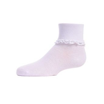Girls Ruffle Eyelet Cotton Blend Anklet Sock