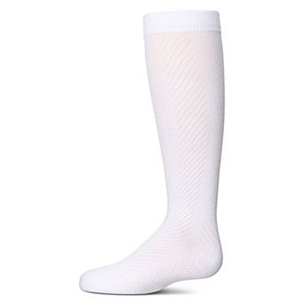 Girls' Pointelle Cotton Blend Knee High Sock