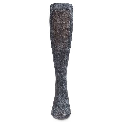 Distressed Wash Denim-Look Girls Knee High Socks