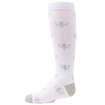 Busy Bee Glitter Girls Cotton Blend Knee High Socks