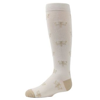 Busy Bee Glitter Girls Cotton Blend Knee High Socks