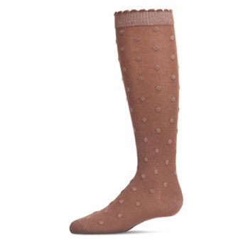 Little Kids Cotton Blend Swiss Dot Knee High Socks