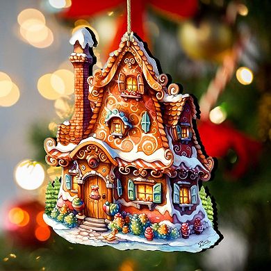 Magic House House Wooden Christmas Ornaments by G. Debrekht - Christmas Decor