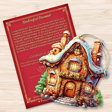 Fairy Tale House Wooden Christmas Ornaments by G. Debrekht - Christmas Decor