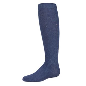 Little Kids Multi Stone Girls Cotton Blend Knee High Socks