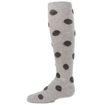 Fun & Fuzzy Girls Polka Dot Cotton Blend Knee Socks
