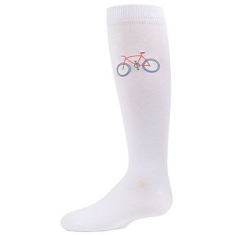 Bicycle Knee High Cotton Blend Girls Socks