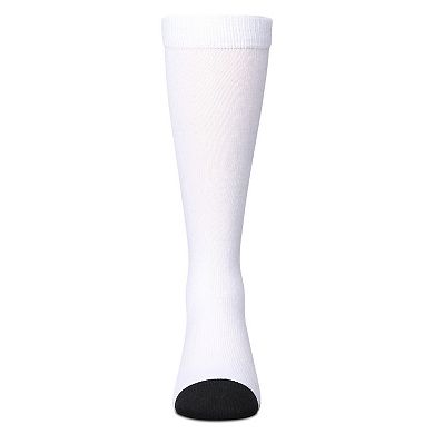 Girls' Air Brush Winking Smiley Cotton Blend Knee High Sock