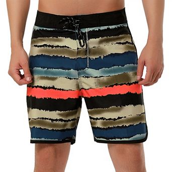 Men's Shorts Drawstring Waist Swim Shorts Printed Summer Shorts