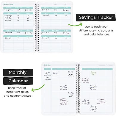 Walldeca Undated Budget Planner, Expense Tracker Notebook, Monthly ...