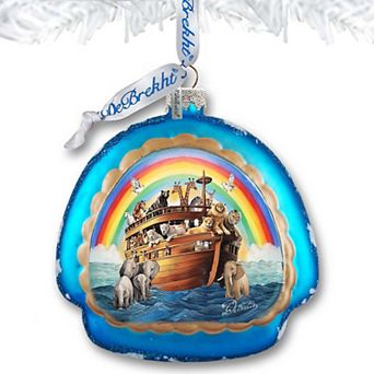 Noah's Arch Rainbow Glass Christmas Ornament by G. Debrekht - Christmas Decor - 756-022