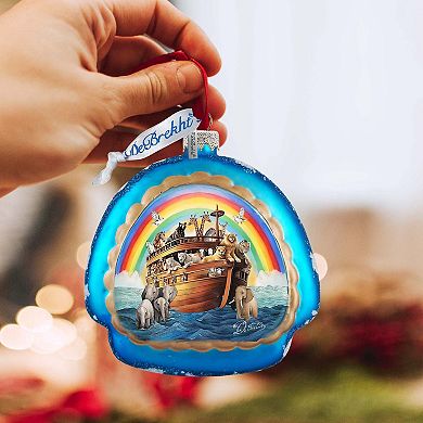 Noah's Arch Rainbow Glass Christmas Ornament by G. Debrekht - Christmas Decor - 756-022
