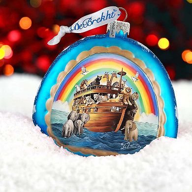 Noah's Arch Rainbow Glass Christmas Ornament by G. Debrekht - Christmas Decor - 756-022