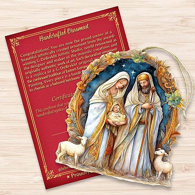 Nostalgic Nativity Scene Wooden Holiday Ornaments by G. DeBrekht - Nativity Holiday Decor