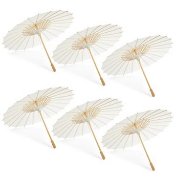 6 Pack Parasol Paper Umbrellas For Decorations For Diy Photo Props, 16 in