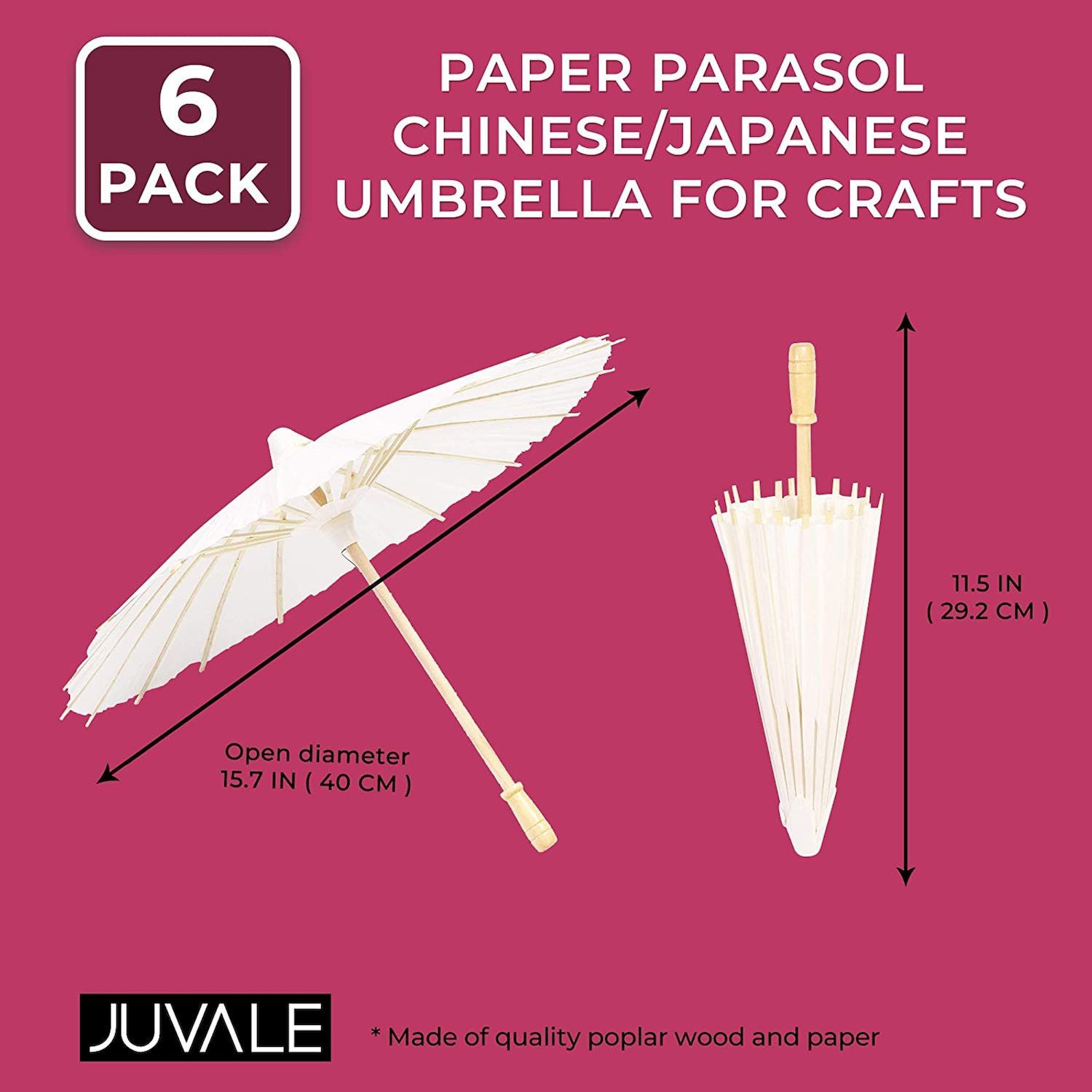 Buy LA TALUS White Color Paper Ubrella, Chinese/Japanese Oriental