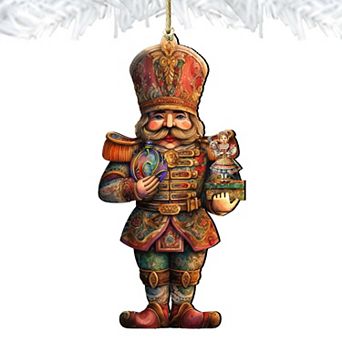 Nutcracker with Clara Wooden Christmas Ornaments by G. Debrekht - Christmas Decor