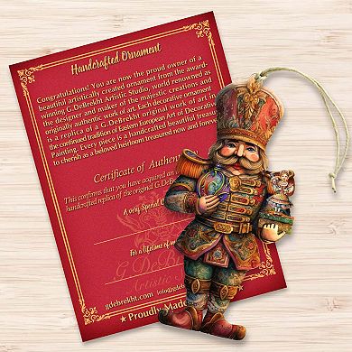 Nutcracker with Clara Wooden Christmas Ornaments by G. Debrekht - Christmas Decor