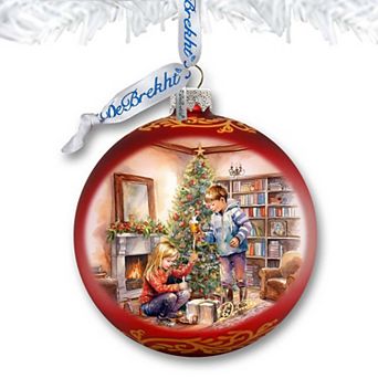 Cherished Moments Lg Glass Christmas Ornament by G. Debrekht - Christmas Décor