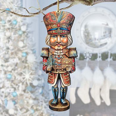 Nutcracker Prince Wooden Christmas Ornaments by G. Debrekht - Christmas Decor