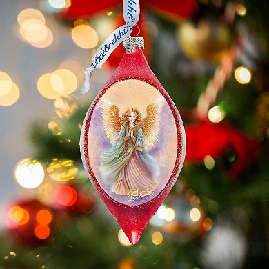 Angel Drop Glass Ornament by G. Debrekht - Nativity Holiday Decor - 757-051