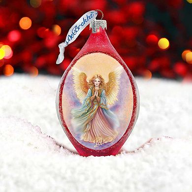 Angel Drop Glass Ornament by G. Debrekht - Nativity Holiday Decor - 757-051