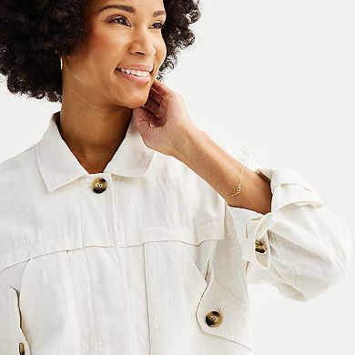 Women's Sonoma Goods For Life Linen-Blend Utility Jacket