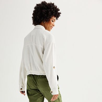 Women's Sonoma Goods For Life Linen-Blend Utility Jacket