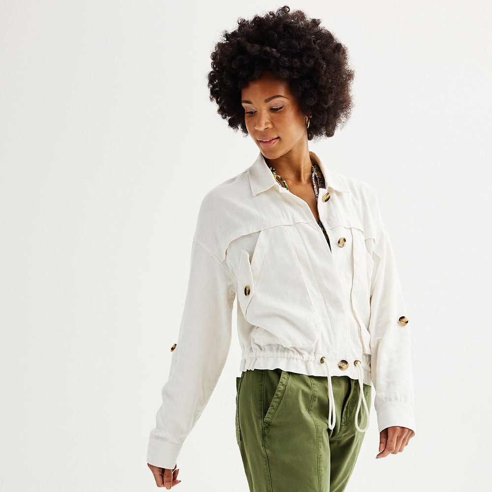 Women's Sonoma Goods For Life® Linen-Blend Utility Jacket