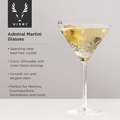 Viski Admiral Martini Glasses