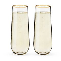 Twine Starlight Stemless Wine Glass, Set of 2