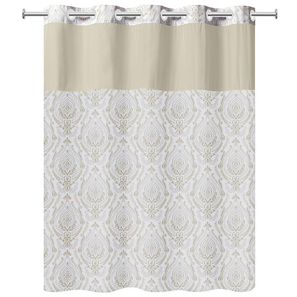 Hookless French Damask Shower Curtain