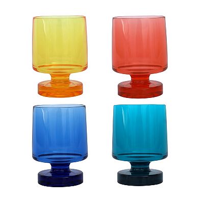 unbreakable glass wine glasses Bravario Plastic Wine Glasses Glassware Set of 8, 16 oz Unbreakable Stemless BPA-Free Tritan