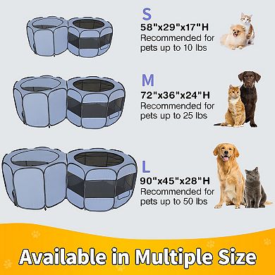 Alvantor Two-Room Portable Pop-Up Playpen Pet Tent