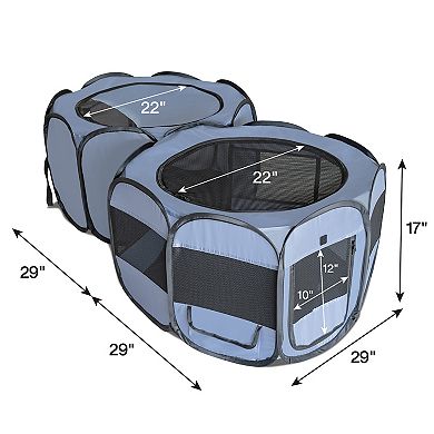 Alvantor Two-Room Portable Pop-Up Playpen Pet Tent