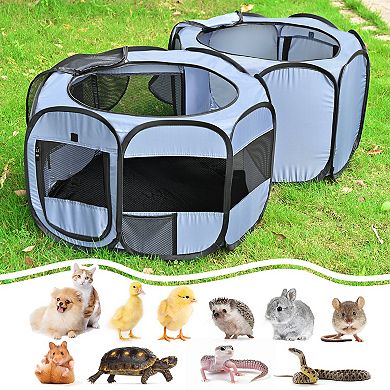 Alvantor Two-Room Portable Pop-Up Playpen Pet Tent