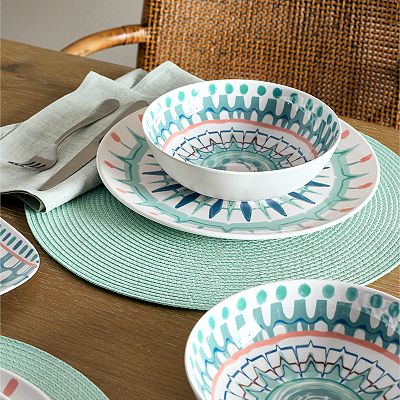 Food Network Mirano Medallion Dinner Plates 4 piece Set