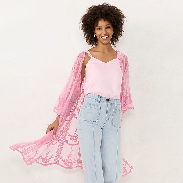 Women's LC Lauren Conrad Sheer Lace Duster