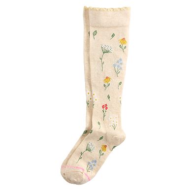 Women's Dr. Motion Wildflowers Knee High Socks