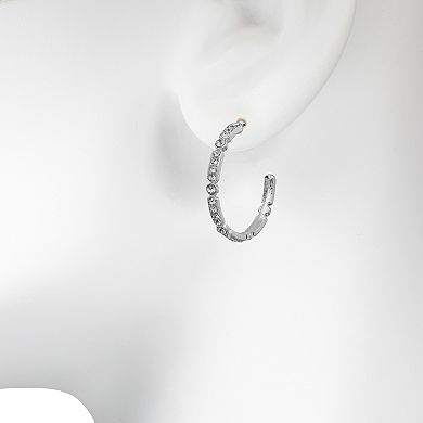 LC Lauren Conrad Simulated Stone Hoop Earrings
