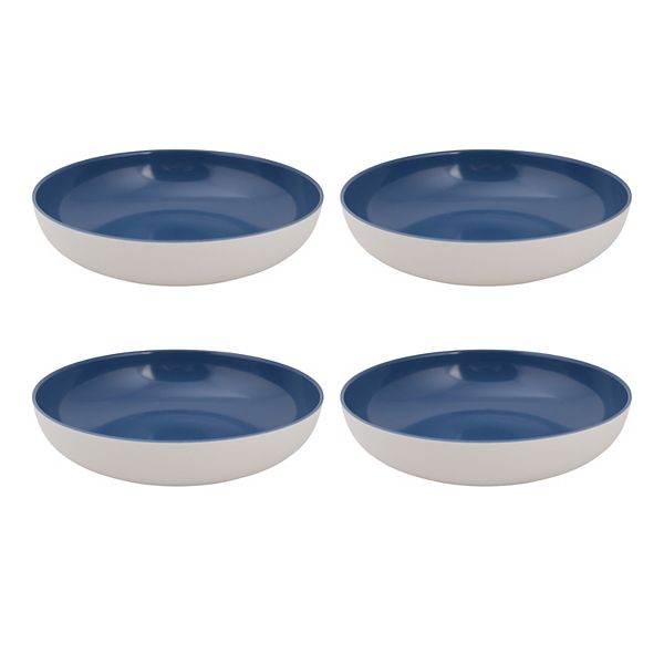 Food Network™ Two-Tone Melamine Dinner Bowl 4-piece Set - Air Blue