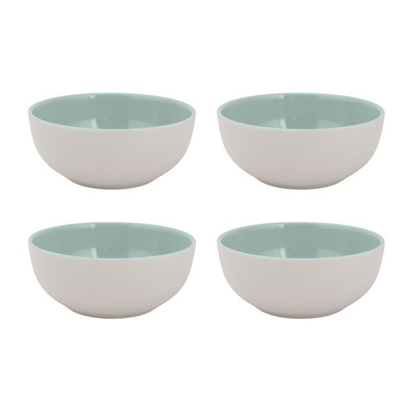 Food Network™ Two-Tone Melamine Dinner Bowls Four-piece Set - Aqua