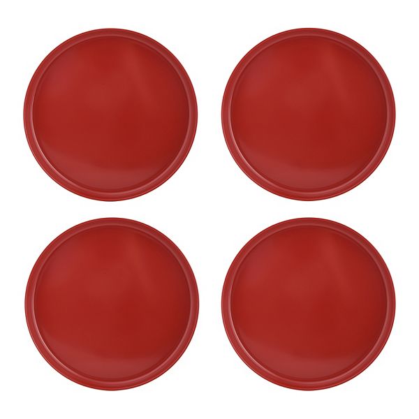 Food Network™ Two-Tone Melamine Dinner Plates 4-piece Set - Aurora Red